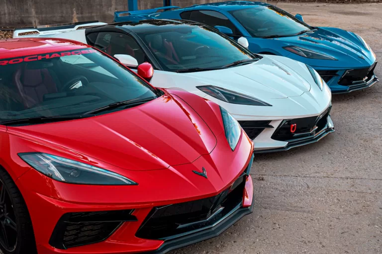 Group of ProCharger C8 Corvettes